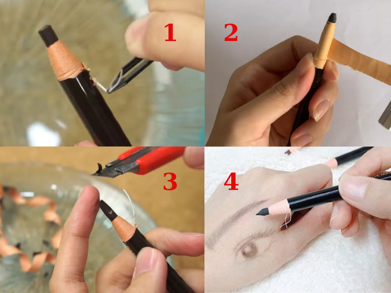 Cách gọt chì xé kẻ mày